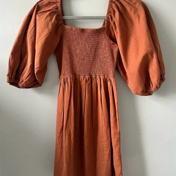 Billabong Terracotta Smocked Dress - Picture 3 of 4